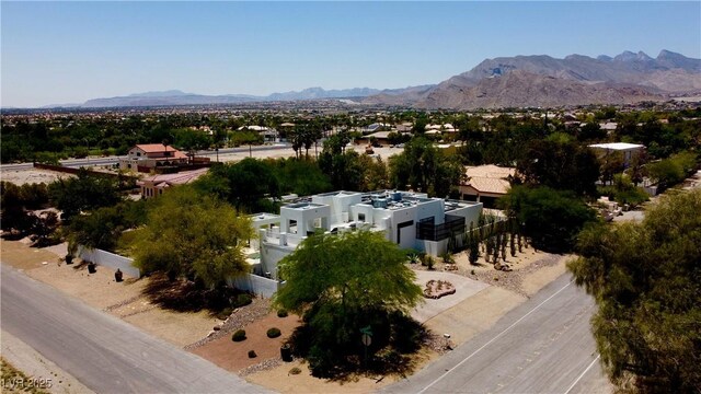 8525 W Verde Way, Las Vegas, NV 89149 - aerial overview of property's location with a mountainous background