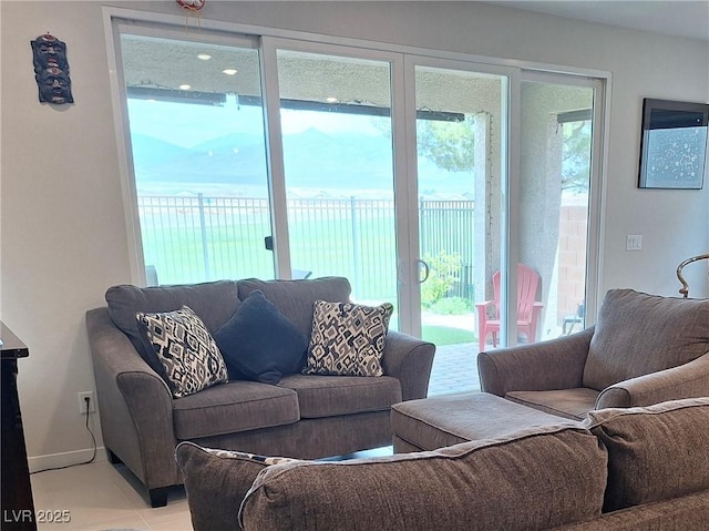 4286 E Cactus Canyon Dr, Pahrump, NV 89061 - living area featuring light tile patterned floors