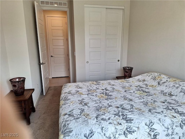 4286 E Cactus Canyon Dr, Pahrump, NV 89061 - carpeted bedroom with a closet and visible vents