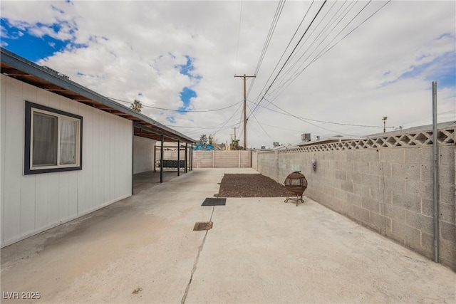 view of patio / terrace featuring a fenced backyard
