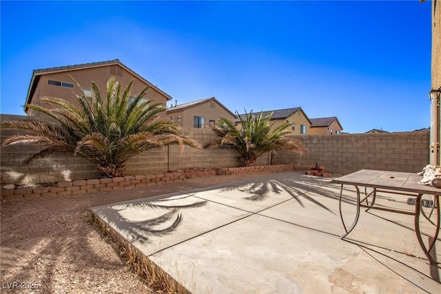 view of patio featuring a fenced backyard
