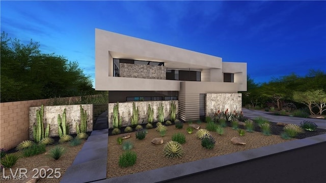 607 Grand Rim Dr, Henderson, NV 89012 - contemporary house featuring stucco siding