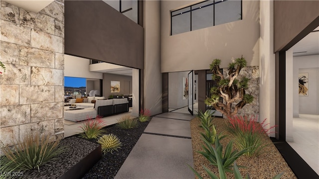 607 Grand Rim Dr, Henderson, NV 89012 - property entrance featuring an outdoor hangout area