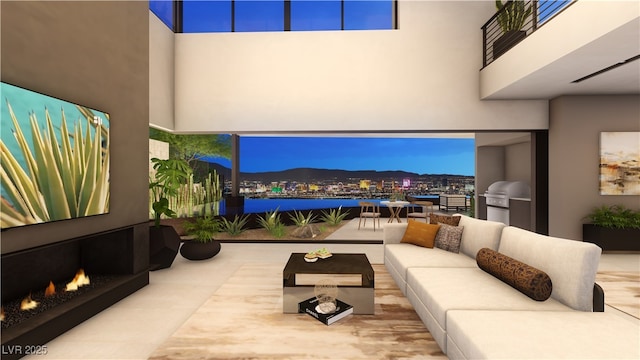 607 Grand Rim Dr, Henderson, NV 89012 - view of patio / terrace featuring an outdoor living space, outdoor dining area, and a view of city
