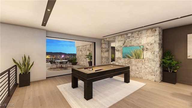 607 Grand Rim Dr, Henderson, NV 89012 - playroom featuring wood finished floors and billiards