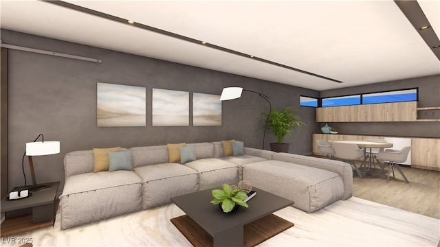 607 Grand Rim Dr, Henderson, NV 89012 - living area with wood finished floors and recessed lighting