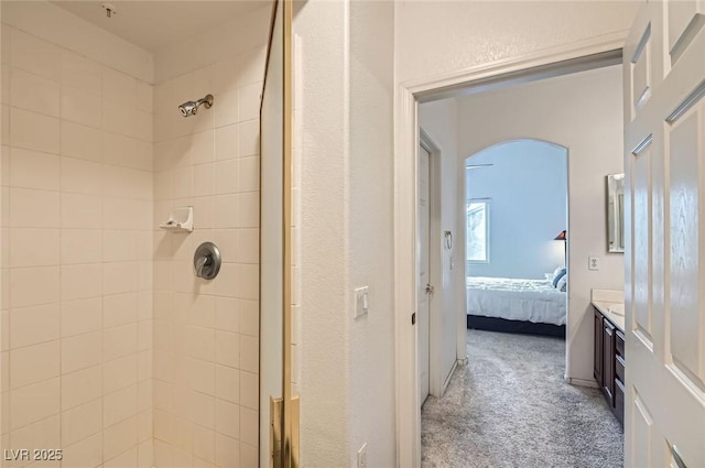 ensuite bathroom with a shower stall and ensuite bath
