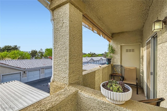 balcony featuring visible vents