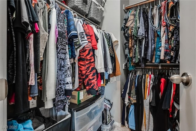 view of walk in closet