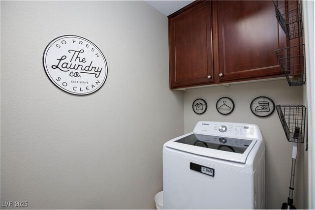 5409 Holding Ave, Las Vegas, NV 89139 - laundry room featuring washer / clothes dryer and cabinet space