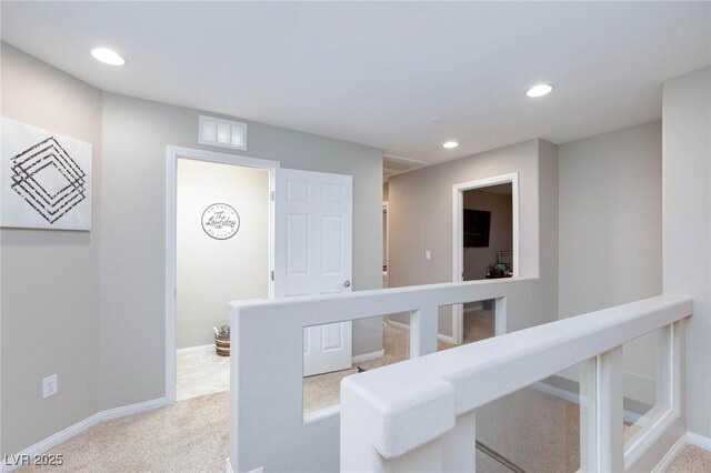 5409 Holding Ave, Las Vegas, NV 89139 - corridor featuring recessed lighting, visible vents, carpet flooring, and baseboards