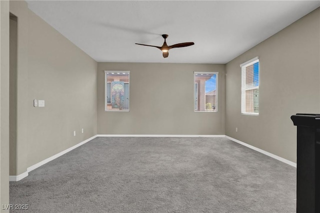 10976 Bluebell Basin Rd, Las Vegas, NV 89179 - carpeted spare room featuring a ceiling fan, healthy amount of natural light, and baseboards