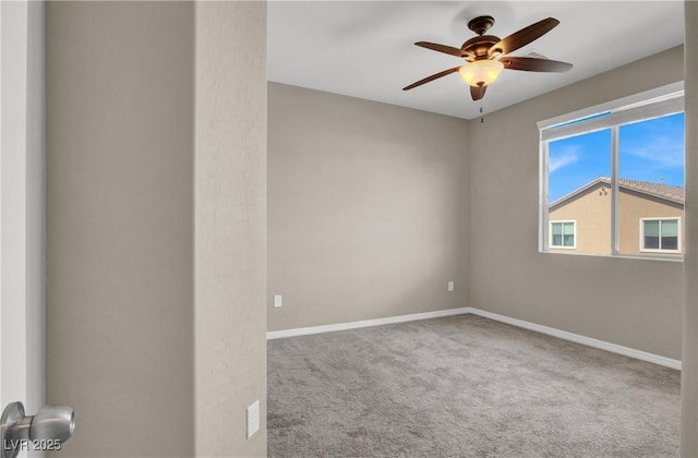 10976 Bluebell Basin Rd, Las Vegas, NV 89179 - spare room with a ceiling fan, carpet, and baseboards