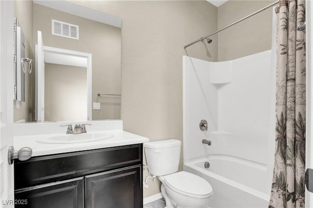 10976 Bluebell Basin Rd, Las Vegas, NV 89179 - bathroom with shower / bath combo with shower curtain, vanity, and toilet