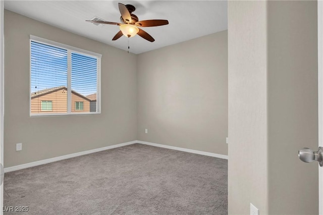 10976 Bluebell Basin Rd, Las Vegas, NV 89179 - spare room featuring a ceiling fan, carpet flooring, and baseboards