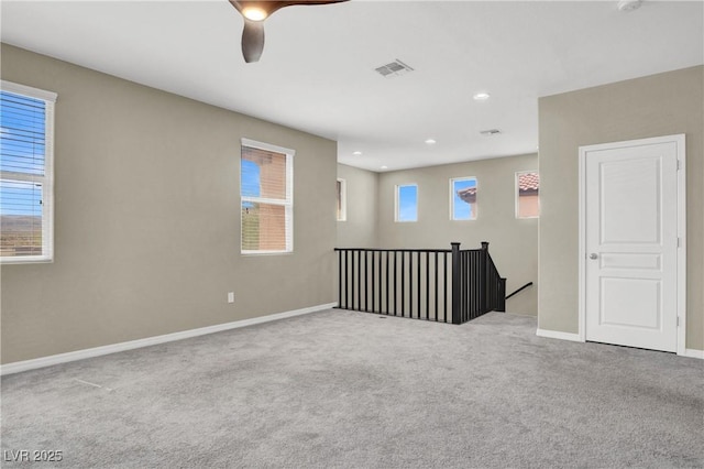 10976 Bluebell Basin Rd, Las Vegas, NV 89179 - carpeted empty room with baseboards, a ceiling fan, and recessed lighting