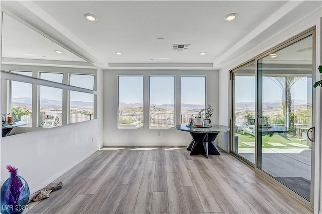 54 Mirage View Dr, Henderson, NV 89011 - unfurnished sunroom featuring healthy amount of natural light and a mountain view
