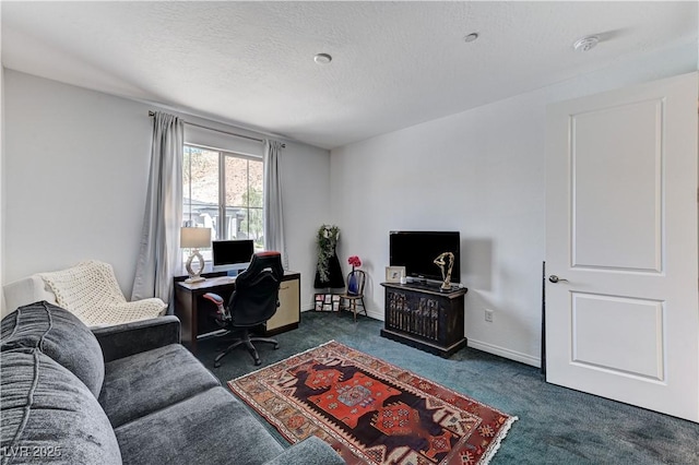 54 Mirage View Dr, Henderson, NV 89011 - home office featuring carpet flooring, a textured ceiling, and baseboards