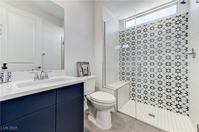 54 Mirage View Dr, Henderson, NV 89011 - bathroom featuring toilet, a stall shower, and vanity