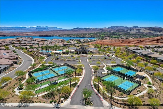 54 Mirage View Dr, Henderson, NV 89011 - aerial perspective of suburban area with a water and mountain view