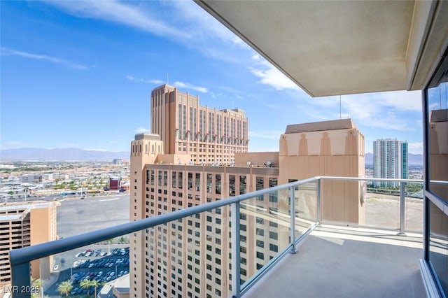 balcony featuring a view of city