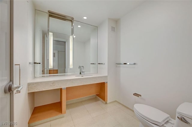 3726 S Las Vegas Blvd Unit 1003, Las Vegas, NV 89158 - bathroom with toilet, recessed lighting, vanity, and baseboards