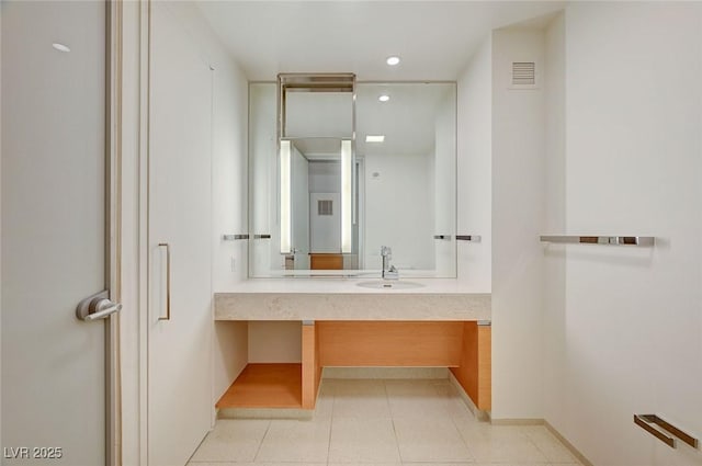 3726 S Las Vegas Blvd Unit 1003, Las Vegas, NV 89158 - bathroom with vanity, recessed lighting, and tile patterned flooring