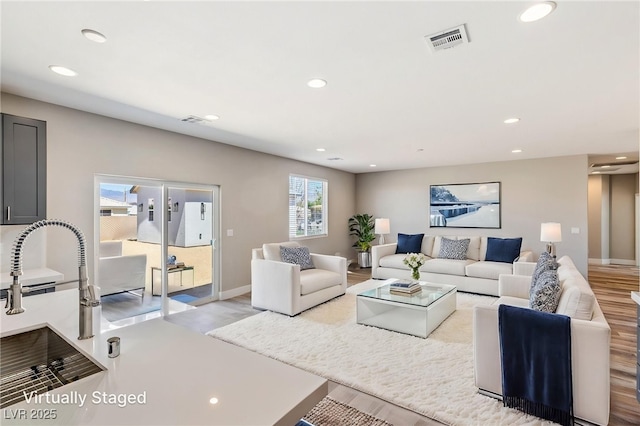 790 Lone Pine Rd, Pahrump, NV 89048 - living area with wood finished floors and recessed lighting