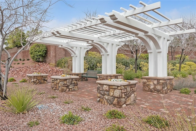 10664 Mount Jefferson Ave, Las Vegas, NV 89166 - view of patio / terrace with a pergola