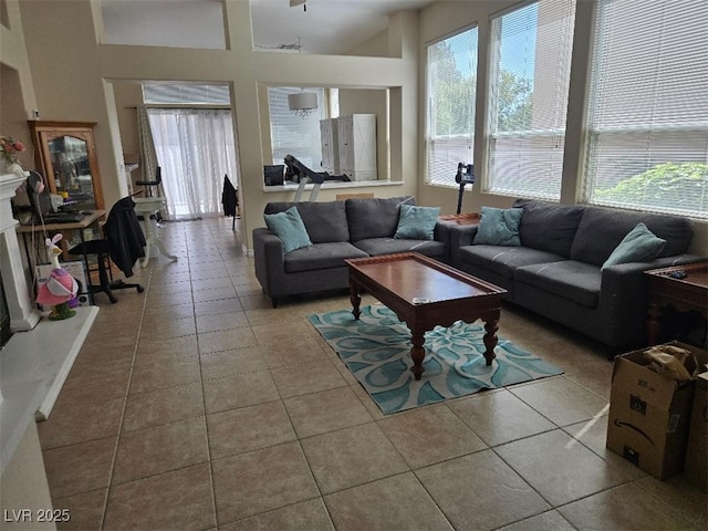 9324 Pitching Wedge Dr, Las Vegas, NV 89134 - tiled living room with plenty of natural light