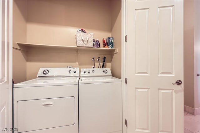 2455 W Serene Ave Unit 923, Las Vegas, NV 89123 - laundry area with washer and dryer and tile patterned floors