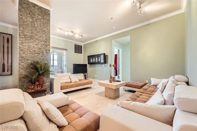 2455 W Serene Ave Unit 923, Las Vegas, NV 89123 - living room with rail lighting and crown molding