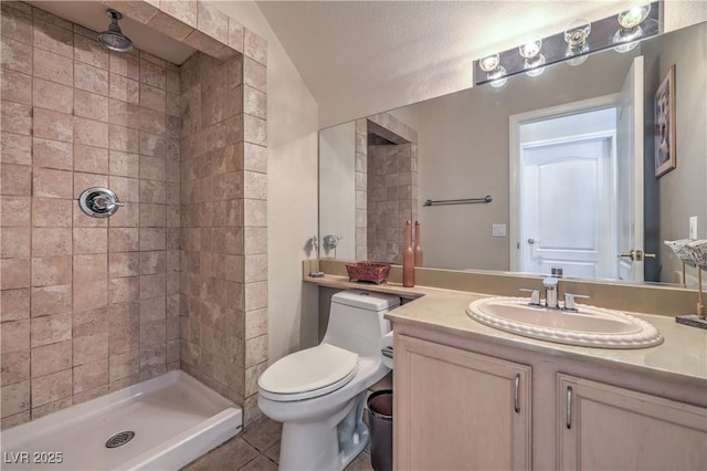 8942 Galena Crossing St, Las Vegas, NV 89123 - full bathroom featuring toilet, vanity, a shower stall, and tile patterned flooring