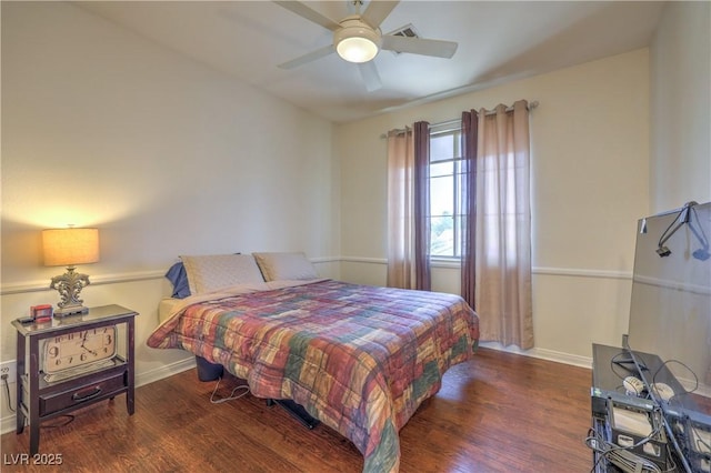 8942 Galena Crossing St, Las Vegas, NV 89123 - bedroom featuring wood finished floors, baseboards, and a ceiling fan