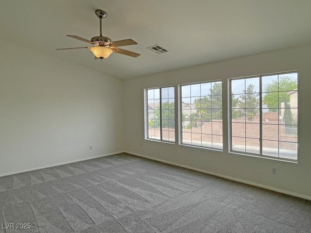 825 Happy Sparrow Ave, Henderson, NV 89052 - carpeted spare room with ceiling fan, baseboards, and visible vents