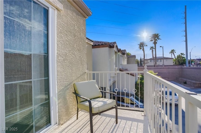 balcony featuring a residential view
