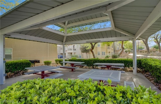view of patio / terrace with a gazebo