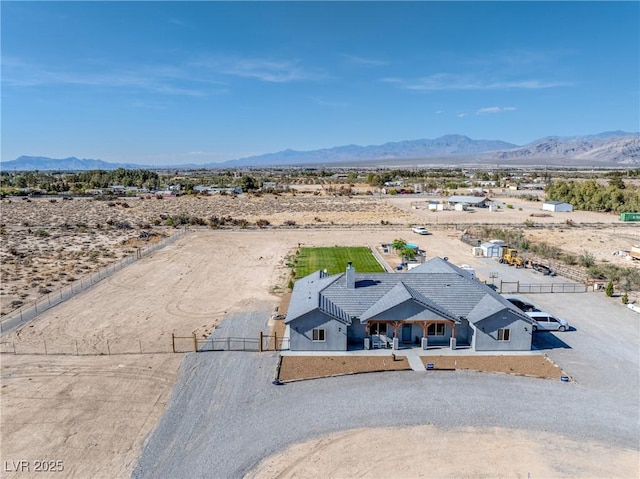3880 Rudek St, Pahrump, NV 89061 - overview of rural landscape with mountains and a desert landscape