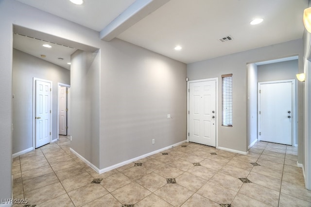 2647 Ivoryhill St, Las Vegas, NV 89135 - entrance foyer with baseboards, visible vents, recessed lighting, and light tile patterned flooring
