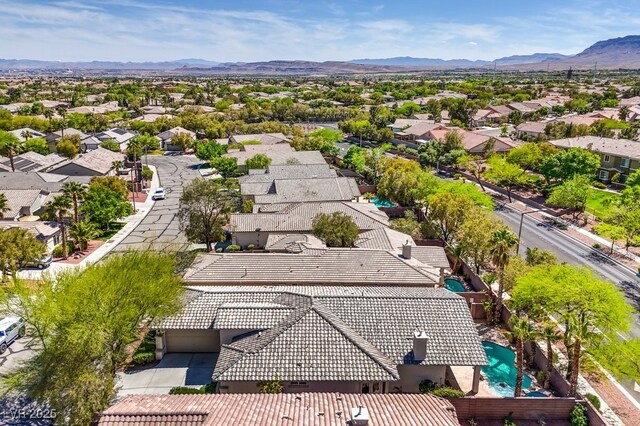 2647 Ivoryhill St, Las Vegas, NV 89135 - aerial view with a mountain view and a residential view