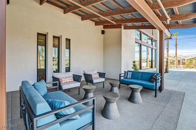 view of patio / terrace with an outdoor hangout area