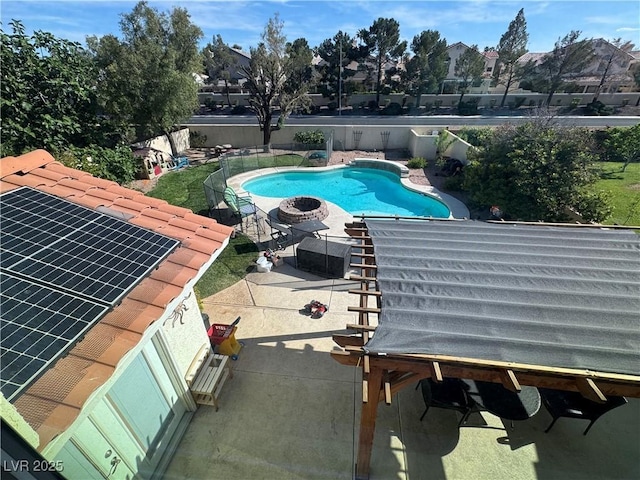 2807 Camelback Ln, Henderson, NV 89074 - view of pool with a patio, a fenced in pool, and a fenced backyard