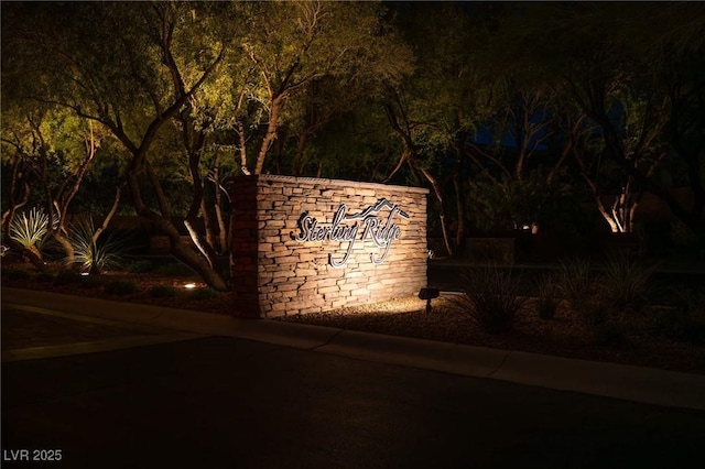 view of community sign