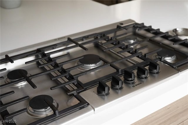 details featuring stainless steel gas stovetop