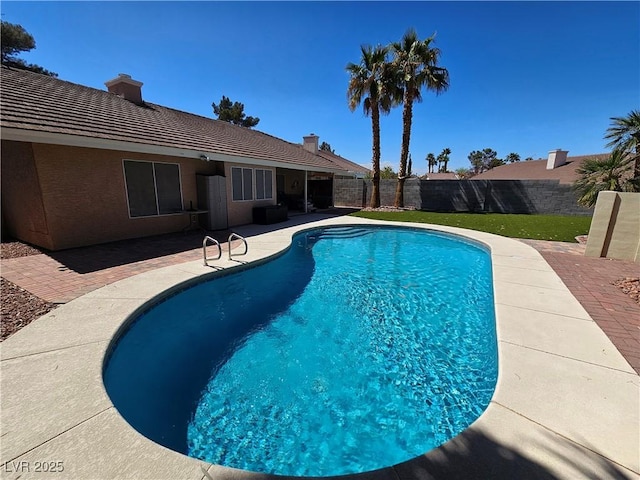 2022 Big Bend Way, Henderson, NV 89074 - view of swimming pool featuring a fenced backyard and a patio area