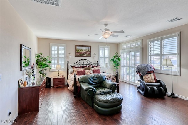 2733 Auchmull St, Henderson, NV 89044 - bedroom featuring dark wood finished floors and ceiling fan