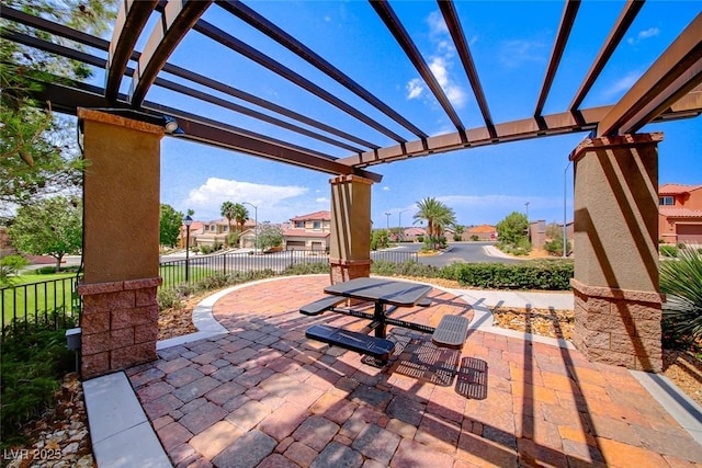 2733 Auchmull St, Henderson, NV 89044 - view of patio / terrace featuring a pergola and a residential view