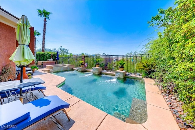 2733 Auchmull St, Henderson, NV 89044 - view of pool featuring a patio area and a pool with connected hot tub