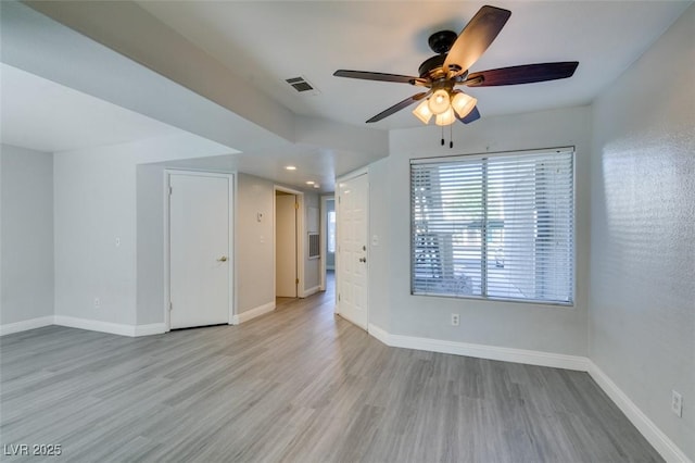 1550 Jamielinn Ln Unit 102, Las Vegas, NV 89110 - unfurnished living room featuring a ceiling fan, wood finished floors, baseboards, and recessed lighting