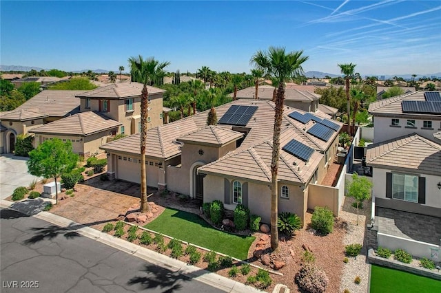 bird's eye view with a residential view